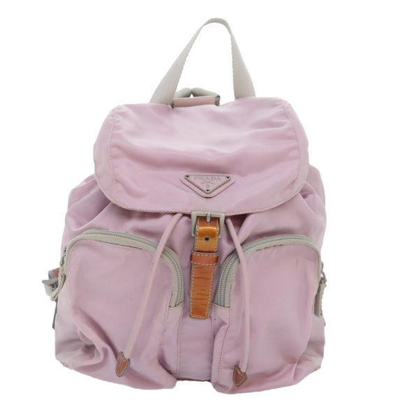 PRADA Backpack Nylon Pink Silver Auth 89617 - Picture 13 of 16